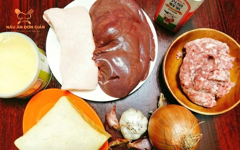 Nguyên liệu làm pate đơn giản, dễ tìm